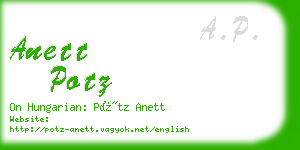 anett potz business card